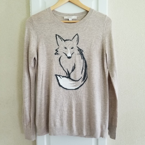 LOFT Sweaters - LOFT Taupe Tan Fox Sweater size Small
